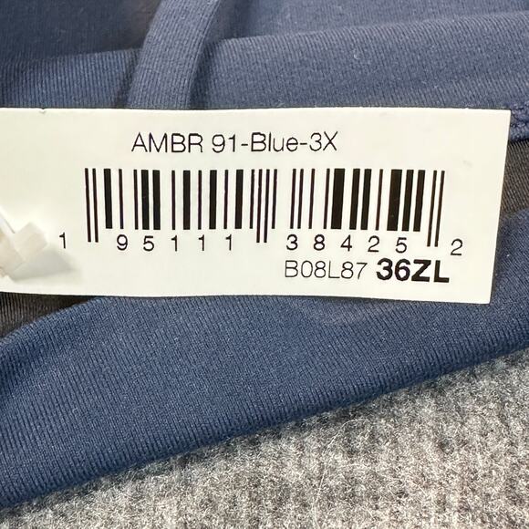 Coreio Womens 3X Sports Bra Blue Low Impact Gym Workout Active Wireless Support - Picture 9 of 12